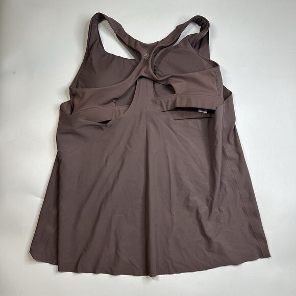 Athleta Tank Top Small 2-In-1 Ultimate Support Brown Purple Sports Bra Tank - Picture 5 of 8